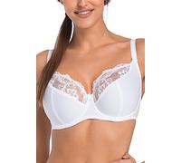 Teyli Soutien-Gorge Femme à Armatures, Bretelles réglables, Dentelle - Grande Taille - Lingerie Maintien et Confort Blanc 85I
