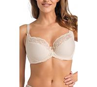 Teyli Soutien-Gorge Minimiseur sans Armature - Grande Taille avec Dentelle et Finition en Dentelle - Glamorise à Bretelles réglables Beige 90G