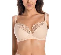 Teyli Soutien-Gorge Souple À Armatures pour Femmes, Soutien-Gorge Confortable Et Élégant, Offrant Un Léger Maintien, Un Style Raffiné Et Une Finition en Dentelle sur Le Haut des Bonnets. Beige 80N