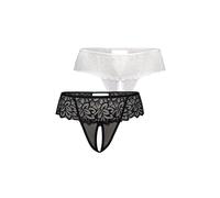 TEYLI String 'Rossu' noir / blanc, Taille L-XL