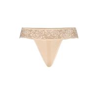 Teyli Strings Classiques Et Confortables pour Femmes, Qui Mettent Subtilement en Valeur La Silhouette Tout en Alliant Élégance, Confort Et Délicatesse, avec Une Taille en Dentelle. Beige S