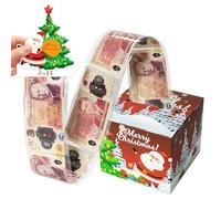 Teyomi Boite a Billet Noel, Cadeau Argent Noe avec 40 sachets transparents, Cadeau d'argent Amusant pour Noël pour une petite amie tirelire cadeau argent noël (Père Noël - Rouge)