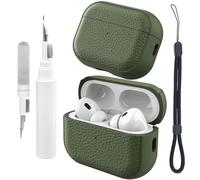 Teyomi Coque Compatible avec Airpods Pro 2 avec kit de Nettoyage, étui de Protection en TPU Compatible avec Airpods Pro 2ème génération avec dragonne, Conception de Texture (Vert Clair)