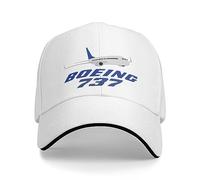 TeysHa Casquette de Baseball Snapback Chapeau de Soleil Boeing 737 Avion Casquette de Baseball Casquette décontractée Hommes Femmes en Plein air Été Cadeau de Noël pour Hommes Femmes
