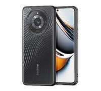TEYYOS Armure Coque Clair pour Realme 11 Pro/Realme 11 Pro+, PC/TPU Transparente Lignes Texture Housse Etui avec Antichoc Bumper, Telephone Cover Robuste - Noir