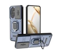 TEYYOS Coque Armure pour Honor 200, Etui Housse Antichoc avec Couvercle Coulissant et Support - Bleu