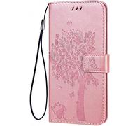 TEYYOS Coque Folio pour Honor X8 5G/Honor X6/X6s, Housse Étui en PU/TPU Cuir Flip Portefeuille avec Espèces et Carte Fente, Téléphone Case Protection Cover - Or Rose