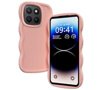 TEYYOS Coque pour Honor 200 Smart, Doux Silicone Liquide Housse, en Forme de Cadre Ondulé Mignon, Antichoc Anti-Rayure Bumper Ultra-Mince Cover Phone Case, Rose