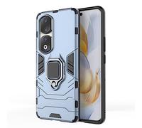 TEYYOS Coque pour Honor 90 Pro, Housse TPU/PC Armor Etui avec Holder Support, Hybrid Silicone Case Antichoc Bumper Cover, Bleu