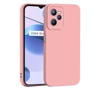 TEYYOS Coque pour Realme C35 4G, Étui en Silicone TPU Souple, Conception de Protection pour Objectif D'appareil Photo, Résistante aux Chocs, Anti-Rayures Case Cover, Rose