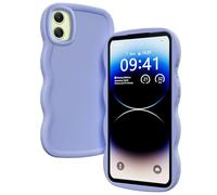 TEYYOS Coque pour Samsung Galaxy A06, Doux Silicone Liquide Housse, en Forme de Cadre Ondulé Mignon, Antichoc Anti-Rayure Bumper Ultra-Mince Cover Phone Case, Violet