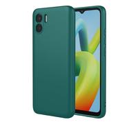 TEYYOS Coque pour Xiaomi Redmi A1/Redmi A2, Doux Silicone Liquide Housse, Antichoc Trois Etages Complète Protection Etui, Vert Foncé