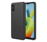TEYYOS Coque pour Xiaomi Redmi A1/Redmi A2, Doux Silicone Liquide Housse, Antichoc Trois Etages Complète Protection Etui, Noir