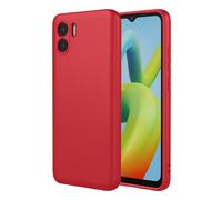 TEYYOS Coque pour Xiaomi Redmi A1/Redmi A2, Doux Silicone Liquide Housse, Antichoc Trois Etages Complète Protection Etui, Rouge