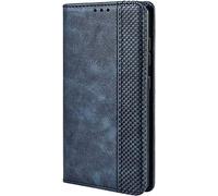 TEYYOS Housse Folio en Cuir pour Xiaomi Poco M7 4G Coque, Premium PU/TPU Flip Étui Portefeuille avec Fentes pour Cartes, Pochette Protector Etui Case Cover - Bleu