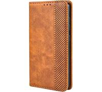 TEYYOS Housse Folio en Cuir pour Xiaomi Redmi 15C 4G Coque, Premium PU/TPU Flip Étui Portefeuille avec Fentes pour Cartes, Pochette Protector Etui Case Cover - Marron