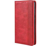 TEYYOS Housse Folio en Cuir pour Xiaomi Redmi Note 15 5G Coque, Premium PU/TPU Flip Étui Portefeuille avec Fentes pour Cartes, Pochette Protector Etui Case Cover - Rouge