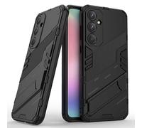 TEYYOS Robuste Housse pour Samsung Galaxy A35 5G, PC+TPU Ultra Protection Coque Rugged Armor Bumper Case Cover avec Support Invisible - Noir