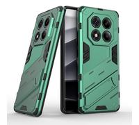 TEYYOS Robuste Housse pour Xiaomi Redmi Note 14 Pro 4G, PC+TPU Ultra Protection Coque Rugged Armor Bumper Case Cover avec Support Invisible - Vert