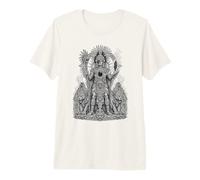 Tezcatlipoca Aztec Night God Miroir Obsidienne Miroir T-Shirt Haut de Gamme