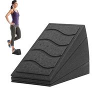 Tezklc Lot de 3 planches obliques pour étirement du mollet, extension de la cheville, 3 blocs de cale squat, planche d'inclinaison, appareil d'exercice des jambes, extenseur du tendon du genou pour