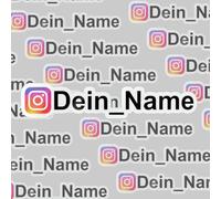 TF Skins Lot de 2 à 20 autocollants Instagram pour voiture avec votre nom. Longueur : 20 cm