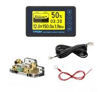 TF03KH Moniteur de batterie de 8 à 120 V pour compteur solaire marin de fréquence de 0,5 %, affichage de la tension, du courant, de la puissance et du temps de fonctionnement, avec échantillonneur de