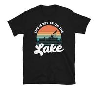 tf6jres Boating Life is Better on The Lake T-Shirt Black XXL