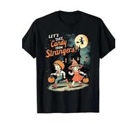 tf6jres Men's Halloween Let's Take Candy from Strangers Graphic T-Shirt - 100% Cotton Black 3XL