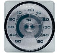 TFA 14.6001 Thermomètre de fenêtre à visser et à coller, 50 à -50 °C, 7,5 cm, opaque fumé