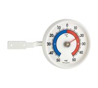 TFA 14.6004 Thermomètre de fenêtre, Ø 7,3 cm, -50 à +50 °C, blanc