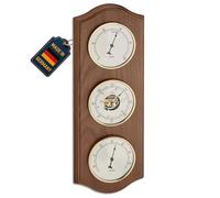 TFA 20.1076.01B Station météorologique analogique d'intérieur à 3 Cadrans Chêne