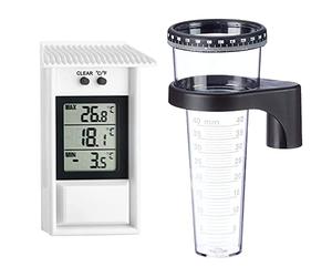 TFA 30.1053 Thermomètre numérique avec min-max & TFA Dostmann 47.1001 Pluviomètre