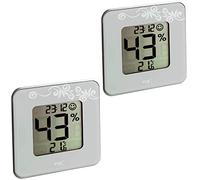 TFA 30.5021 Style Lot de 2 thermomètres et hygromètre Gris clair