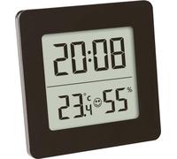 TFA Dostmann Thermo-hygromètre numérique, 30.5038.01, pour le contrôle du climat intérieur, température intérieure et humidité de l'air, noir
