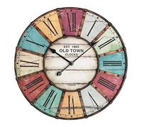 TFA-Dostmann 60.3021 Horloge murale et de table Horloge mécanique Cercle Cyan, Ivoire, Rouge, Jaune