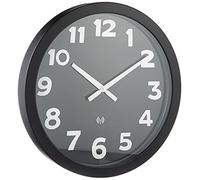 TFA Dostmann Horloge murale 60.3506 – Radio-pilotée 40 cm Blanc sur noir – Design contemporain