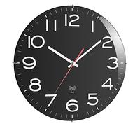 TFA 60.3509 Horloge murale radio-pilotée (noir avec batterie)