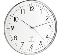 TFA 60.3514 blanc/argent Horloge murale radio analogique