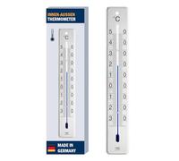 TFA Dostmann 12.2046 Thermomètre analogique pour intérieur/extérieur, résistant aux intempéries, en Acier Inoxydable, contrôle de la température, Hauteur 28 cm, Brillant