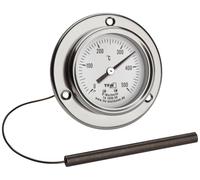TFA Dostmann Thermomètre à Pizza, 14.1036.60, Acier Inoxydable, pour Four à Pizza, Four à Pierre, Four à Bois, Le Gril/Smoker, 500°C, sonde à câble, pièce de Rechange, argenté