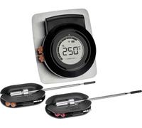 TFA Dostmann 14.1513.01 Thermomètre à barbecue Alarme, capteur à câble, application gratuite, surveillance de la température à cœur Burger, bœuf, veau, agneau, porc, dinde, °C (14.1513.01)
