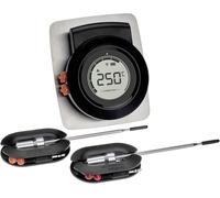 TFA Dostmann 14.1513.01 Thermomètre de barbecue alarme, capteur filaire, application gratuite, surveillance de la température à coeur burger, boeuf, veau,