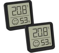 TFA Dostmann Thermo-hygromètre 30.5053.01.02 lot de 2 noir