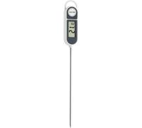 TFA Dostmann 30.1048 Thermomètre à sonde à piquer Plage de Mesure -50 à +300 °C Conforme HACCP, Gris/Blanc
