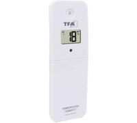 TFA Dostmann Émetteur thermo-hygro 30.3239.02 écran LCD radio 868 MHz compatible Marbella Blanc