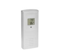 TFA Dostmann 30.3256.02 Émetteur thermo-hygromètre numérique avec écran pour station météo radio TFA Clear (35.1168.02), canal 1-3, émetteur supplémentaire et de rechange, blanc
