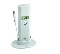 TFA Dostmann 30.3313.02 WeatherHub T Émetteur avec câble sans Batterie Blanc FE-TFA Noir