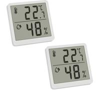 TFA Dostmann - Thermomètres et hygromètres numériques 30.5059.02.02 - Lot de 2 Blanc