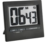 TFA Dostmann Minuteur et chronomètre électronique 38.2013.01 plastique aluminium noir